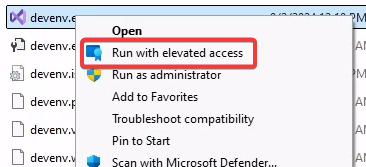 Run Elevated